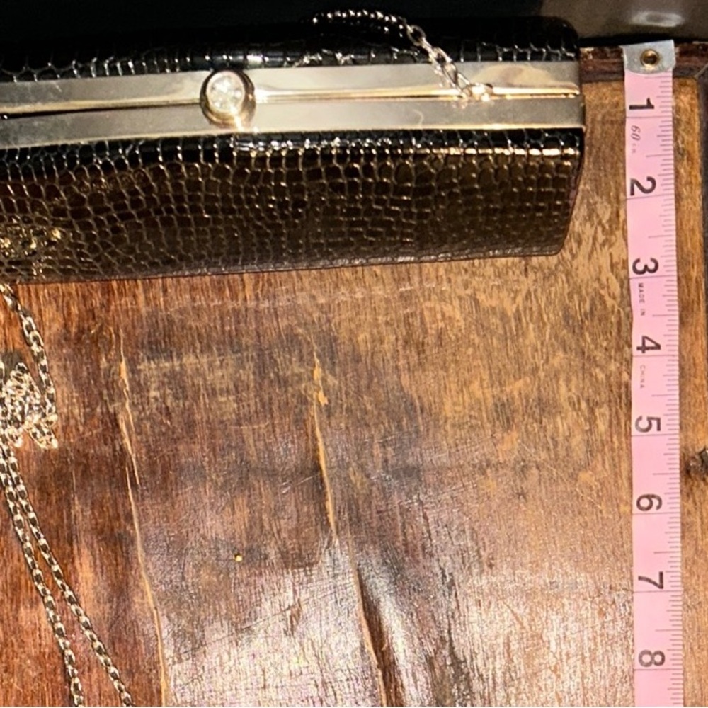 Small Black Crocodile-Patterned With Rhinestone C… - image 7